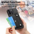 thumbnail image 4 of For iPhone 14 Pro Phone Case，Luxury Leather Wallet protection Shockproof Case，Slim Card Solt Case, 4 of 5