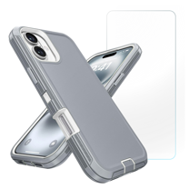2-in-1 Entronix Bundle designed for iPhone 17, Heavy Duty Case and Tempered Glass