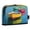 Colorful Row Boats, variant on Standing Pencil Case with Base Large Capacity Stationery Pouch Pen Bag with Zipper for Women Men Baseball with Water and Fire