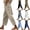 #03 Khaki, variant on Casual Summer Linen Slacks for Women – High Waist Gauze Lightweight Loose Fit Trousers with Pockets, White M