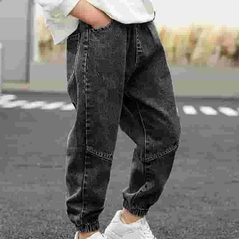 AJTQTH Summer and Fall Jeans for Boys Girls Unisex Casual Cute