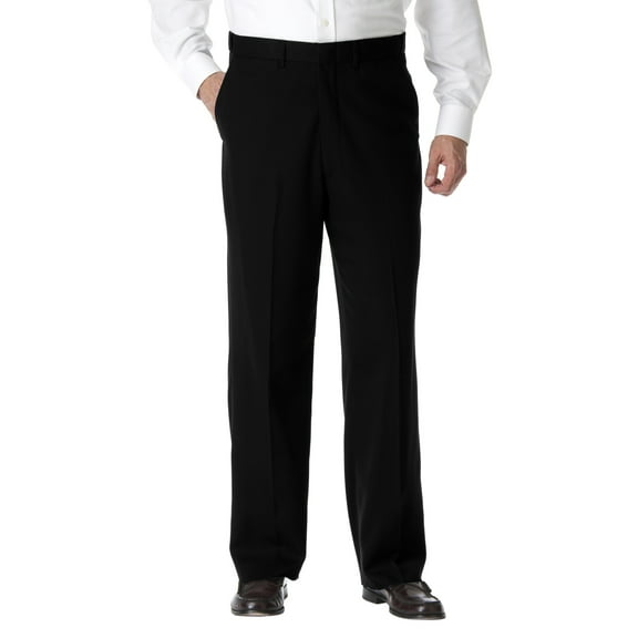 KingSize Men's Big & Tall KS Signature Collection No Hassle Classic Fit Expandable Waist Plain Front Dress Pants
