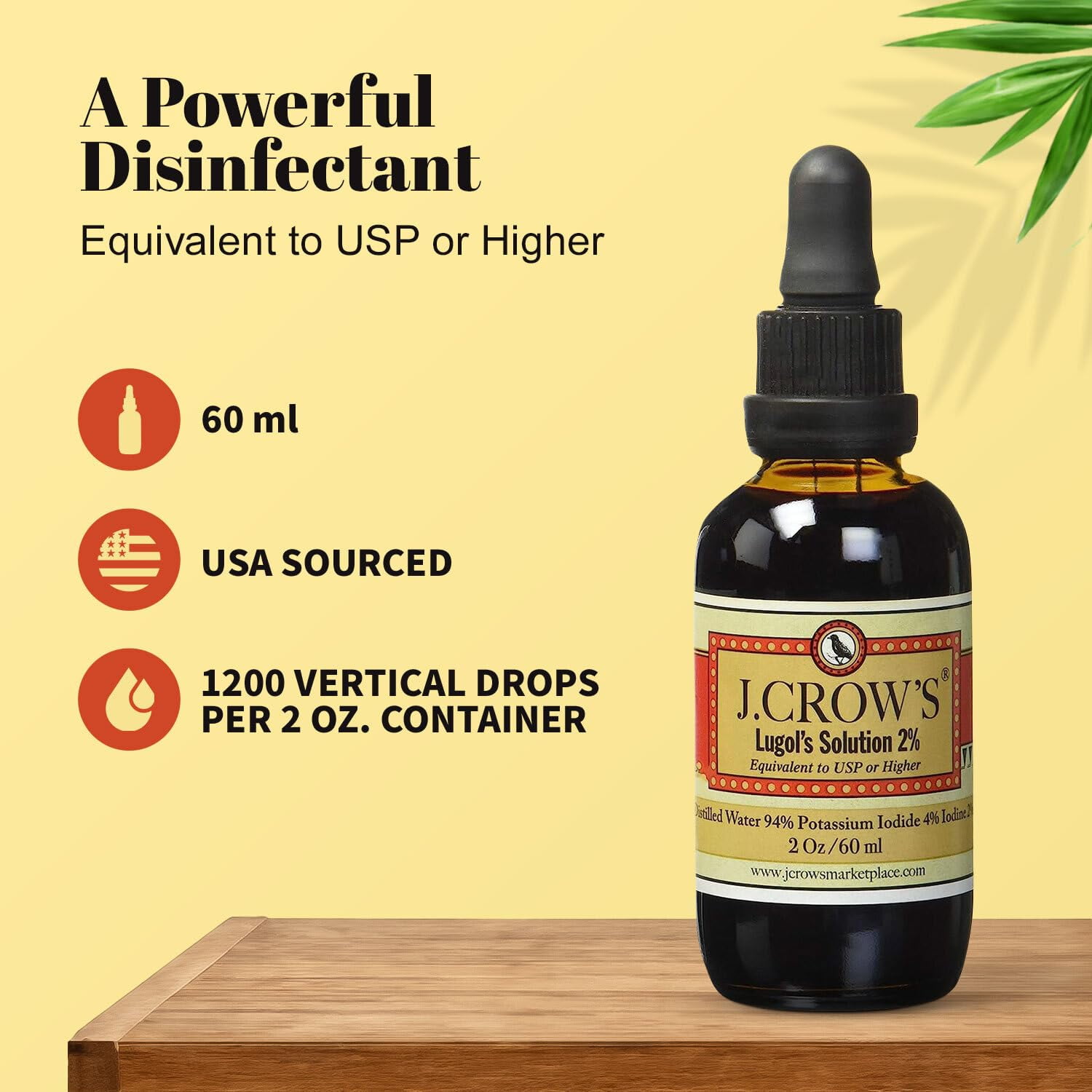 12-Pack J. Crow's Lugol's Solution 2% - 2 fl oz