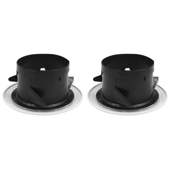 4 Pieces ABS Adjustable Air Vent Round Soffit Exhaust Vent White Inline Duct Fan Outlet Vent 4 Inch