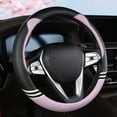 thumbnail image 4 of Trayknick Car Steering Cover All-season Sweat-proof Breathable Universal Micro Fiber Leather Car Steering Wheel Protector for Driver, 4 of 13