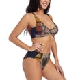 thumbnail image 2 of Wukai Pug dog Yoga Women's Bikini Set Two Piece,wimsuit High Waisted V Neck Twist Front Adjustable Spaghetti Straps Bathing Suit-Large, 2 of 7