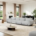 thumbnail image 2 of Indecor Home 125.8" Modular Couches and Sofas 4 Seater Sectional Sofa Couche for Living Room Bedroom, Apartment, Office, Gray, 2 of 10