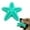 Turquoise, variant on Dog Chew Toys Squeaky Dog Toys Dog Water Floating Toys Starfish Natural Tooth Brush Teeth Cleaning Toy for Small Medium Dog