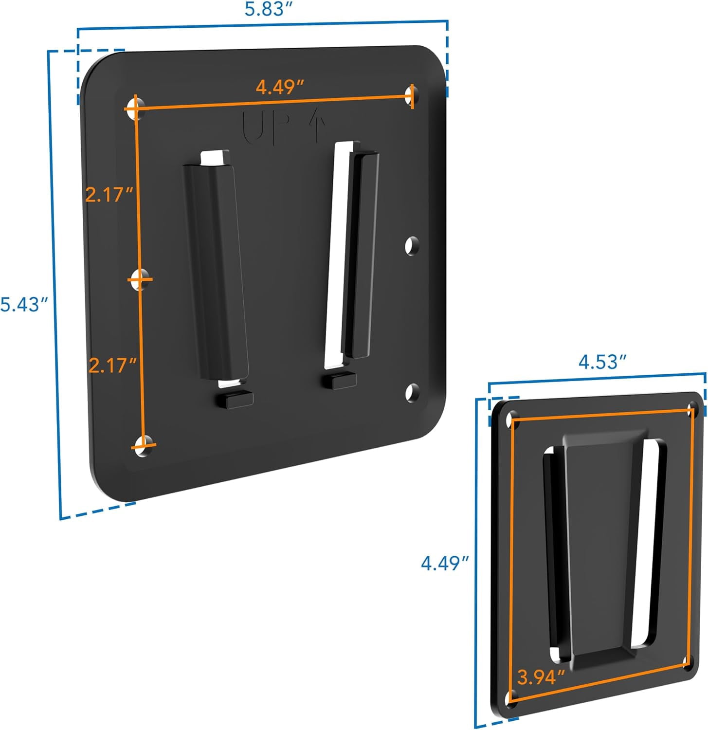 Mount-It! RV TV Mount, Rust-Proof Polymer, Dual Wall Plates & Quick-Release, Ultra-Slim 0.7" Profile, Fits 13-43" TVs up to 30 lbs, VESA 75x75 & 100x100, Indoor/Outdoor Camper Bracket