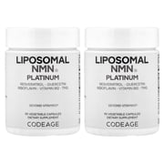 Codeage Liposomal NMN Platinum, 2 Bottles, 90 Vegetable Capsules Each