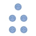 thumbnail image 2 of Inteprter Posavasos para tazas, posavasos, mantel Individual antideslizante, almohadilla para taza lavable, soporte en relieve, Protector de encimera de Azul 5piezas Inteprter CBP252644, 2 of 4