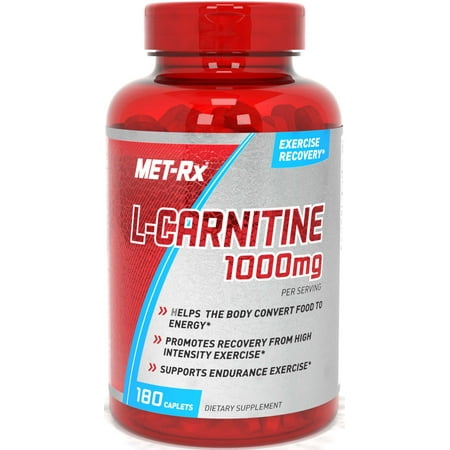 MET-Rx L-Carnitine Energy & Dietary Supplement, 1000 mg, 180