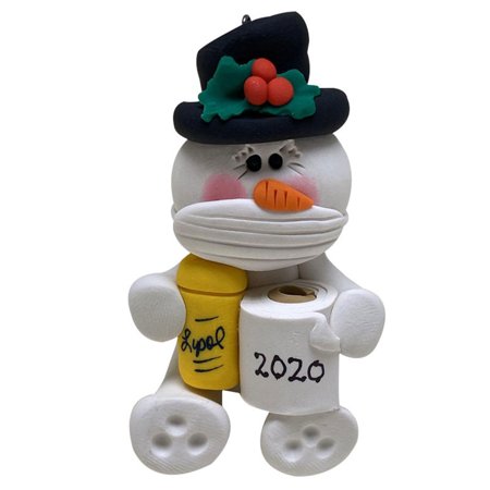 

2020 Animal Ornaments Wearing Face Covers and Holding Toilet Paper Animal Wearing Face Covers Holding Toilet Paper Cute 2020 Animal Ornaments Animal Survival Pendant Decor Christmas Snowman