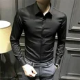thumbnail image 3 of Ropa Sencilla Hombre de Negocios Tops Camisas Formales y Blusas para Hombres Músculo Social Xxl Seda Marca Barata Estilo Coreano Original SI, 3 of 5