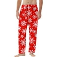 thumbnail image 5 of Fabrcox Men's Big and Tall Pajama Pants Elastic Waist Wide Leg Pj Pants Christmas Snowman Printed Soft and Comfortable Christmas Lounge Pants Deep Red XL, 5 of 5