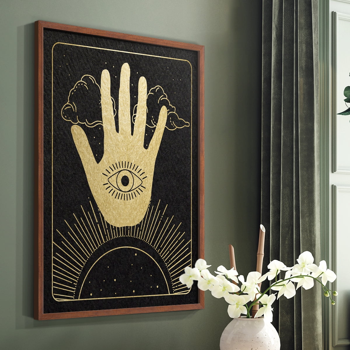 Celestial Palm in Paper Solid Wood 8 x 10 Framed Print