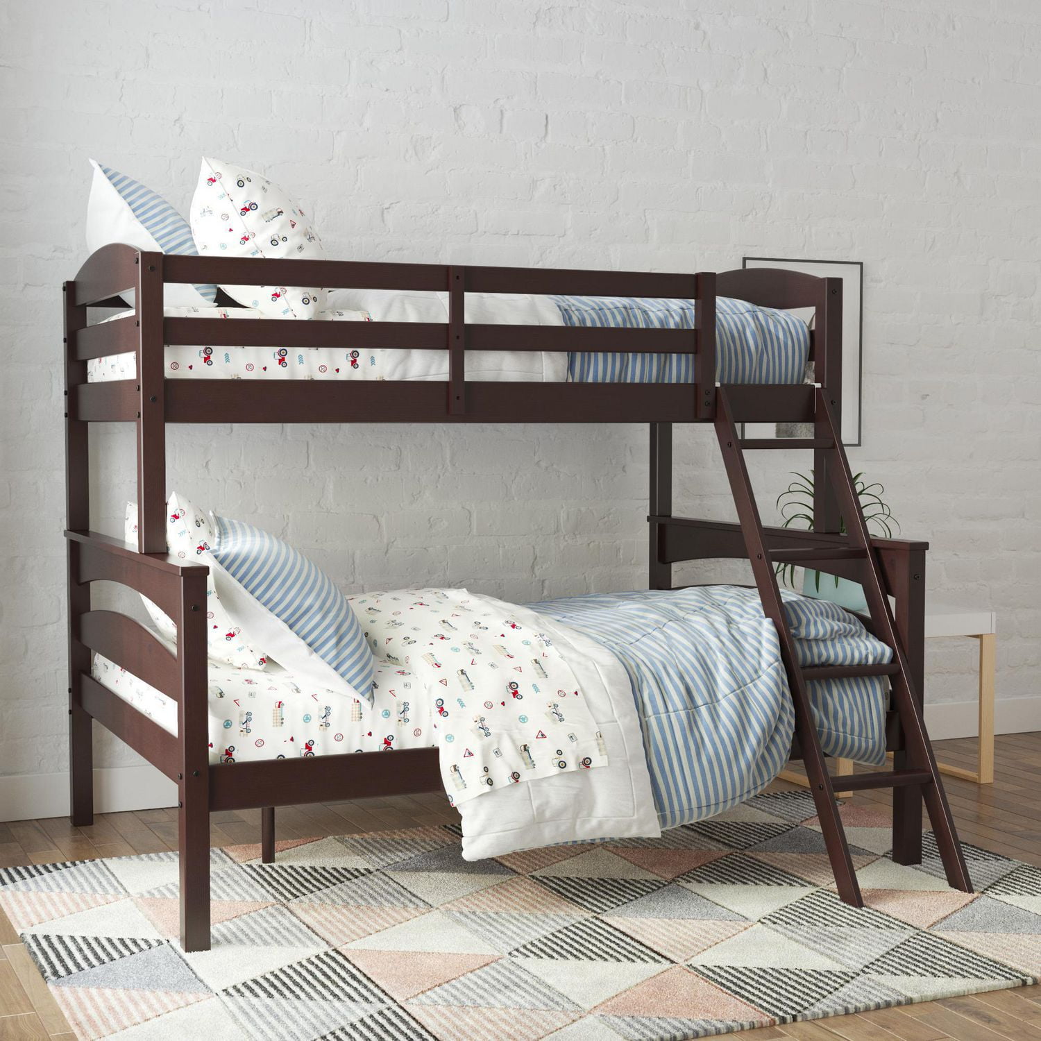 DHP Brady Twin over Full Wood Bunk Bed Frame