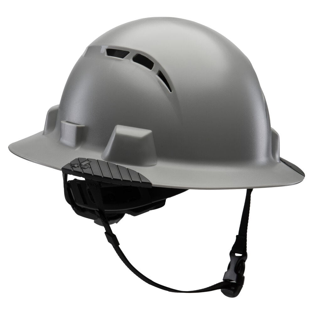 Lift Safety Idax Full Brim - Vented Hard Hat, Gray