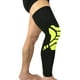 thumbnail image 4 of Mangas de compresión para piernas completas, soporte de rodilla para correr, baloncesto, ciclismo y deportes. XL negro y verde, 4 of 9