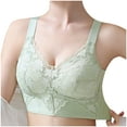 thumbnail image 4 of LYEAA Plus Size Bras Wireless Pullover Bra Lace Push up Daily Bras Wirefree Adjustable Strap Lift Soft Bralette No Wire Breathable Comfort Womens Sleeping Bras Green S, 4 of 4