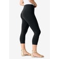 thumbnail image 2 of Roaman's Women's Plus Size Petite Plus Size Essential Stretch Capri Legging, 2 of 6