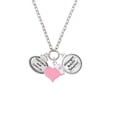 thumbnail image 2 of Delight Jewelry Silvertone Keep Calm and Carry On - Light Pink Heart Nurse Strong Zoe Necklace, 2 of 4