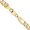 thumbnail image 4 of 14K Yellow Gold 7mm Flat Figaro Chain (26 X 7) Made In South Africa ffl180-26, 4 of 5