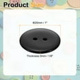 thumbnail image 2 of 20 Pcs Boutons de Couture en Résine, 25mm (1 Pouce) 2 Trous Boutons Ronds pour Artisanat, Noir, 2 of 6