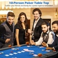 thumbnail image 2 of Gymax 84'' x 42'' 10-Player Foldable Padded Poker Table Top w/ Carrying Bag Cup Holders Blue, 2 of 10