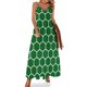 thumbnail image 1 of Vestido sin mangas con estampado de panal verde Vestidos de mujer Vestido largo Ropa de mujer, 1 of 7