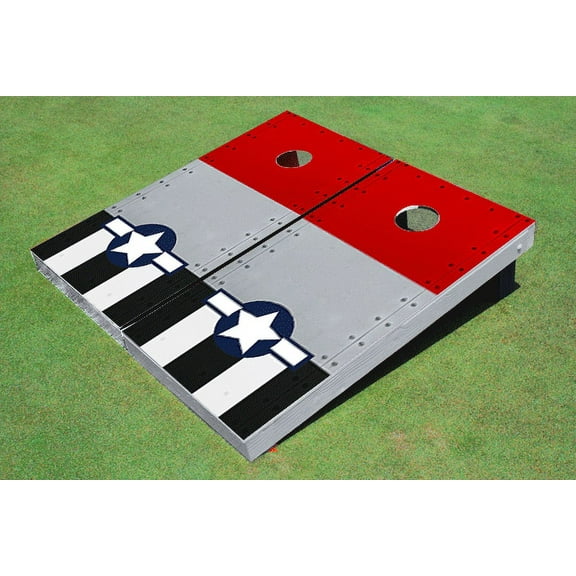 Rivet Red Wing Plane Themed Cornhole Boards
