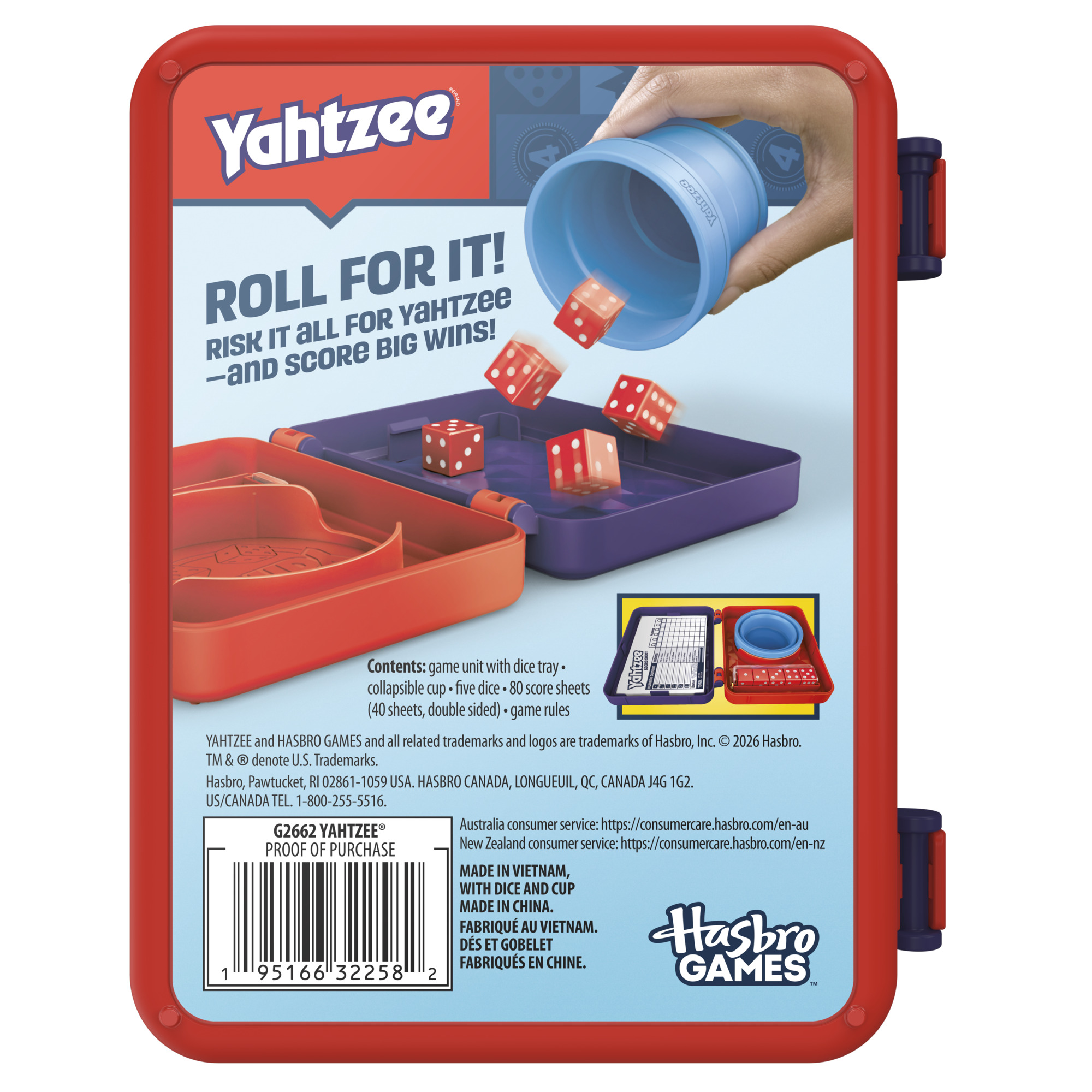 Yahtzee Dice Game with Collapsible Cup & Storage Case photo 2