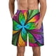 thumbnail image 1 of Balery Multicolored Beautiful Flower Traje de Baño Estilo Hawaiano para Hombre, Shorts de Secado Rápido con Bolsillos-Medium, 1 of 6
