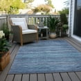 thumbnail image 6 of Addison Rugs Chantille Indoor/Outdoor Transitional Stripes Blue Washable Rectangle Rug, 10' x 14', 6 of 6