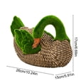thumbnail image 2 of A Resin Flocked Rattan Look Decorative Ornament With Layered Detailing For Garden Courtyard Living Room Shelf And Home Decoration 10.24X6.69X5.91In 1.92Lb, 2 of 7