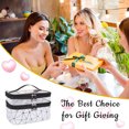 thumbnail image 5 of 1PCs Double Layer Makeup Bag Box, Lattice Portable, Women's Makeup Master, Multifunctional Storage, Washing, and Makeup, 5 of 5