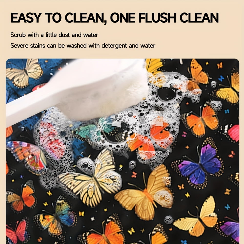 Butterfly Pattern, Washing Machine Dust Cover Mat, Kitchen Accessories, Non-Slip, For Laundry Bathroom Home Decor, Room Decor