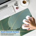 thumbnail image 4 of Stylish XL Extended Large Gaming Mouse Pad - Teal Tropical Leaves, Waterproof with Stitched Edge, Non-Slip, Ideal for Computer, Keyboard, Laptop, Office Work - 31.5 x 11.8 Inch, 4 of 7
