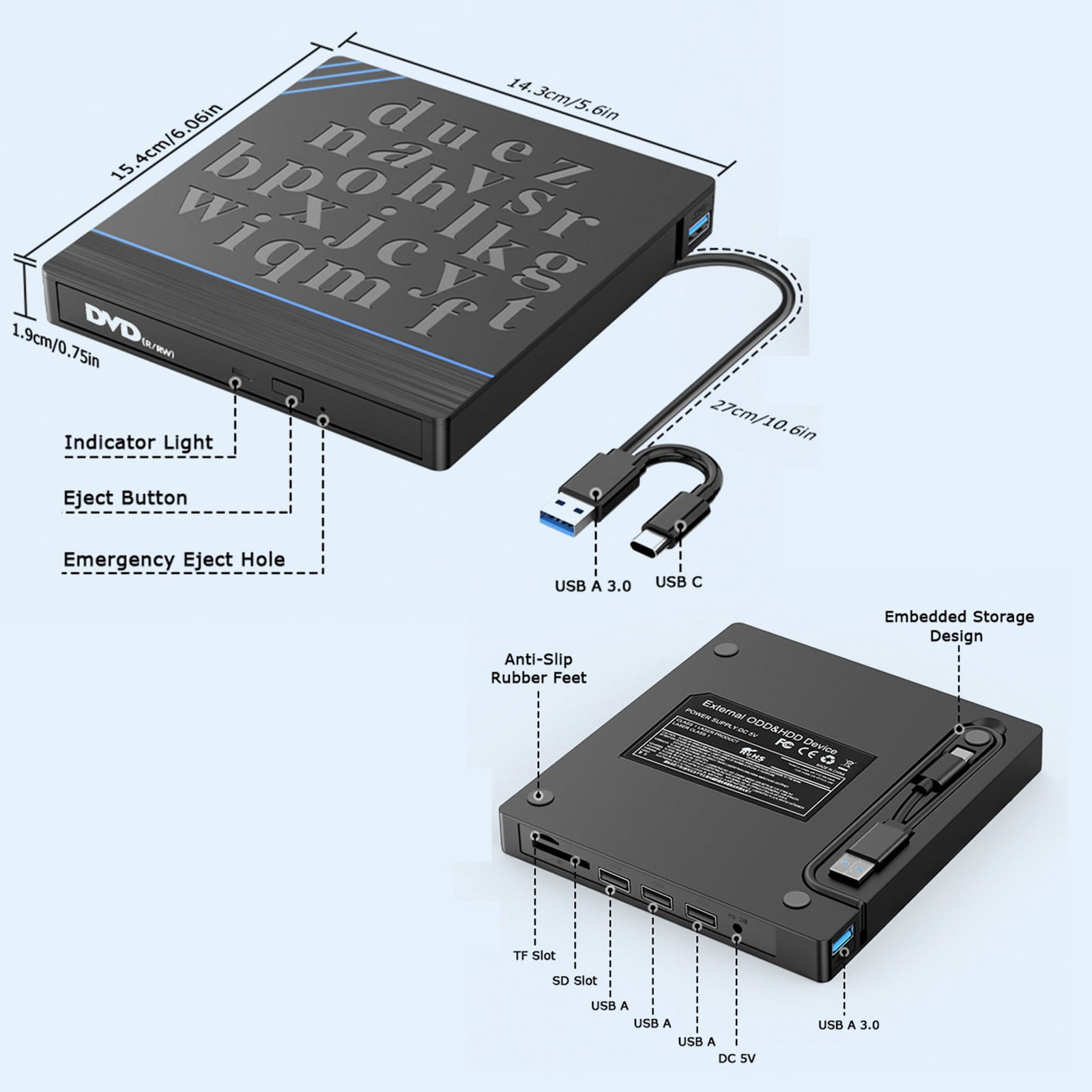 External Disc Drive Disc Burners External Drive with Quick Load for Travel Computer Need Quality Burning