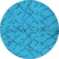 thumbnail image 1 of Ahgly Company Indoor Round Oriental Light Blue Industrial Area Rugs, 5' Round, 1 of 4