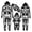 Black_002, variant on HJYCHN Suits Halloween Family Pajamas Family Pajamas Matching Sets Skeleton Print Hooded Zip Front Long Sleeve Full Length Homewear