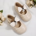 thumbnail image 6 of Rexoro Girls Mary Janes Shoes PU Bowknot Pearl Wedding Toddler Flats, 6 of 7