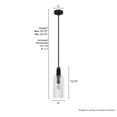 thumbnail image 6 of Hunter - Gatz 1-light Matte Black, Mini Pendant Light, Dimmable, Modern Style, Cylinder Shaped, for Bedrooms, Dining, Living Rooms - 45224, 6 of 7