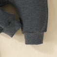 thumbnail image 7 of Bellafa Newborn Baby Boy Clothes Solid Long Sleeve Zipper Hooded Romper Jumpsuit with Pocket Fall Winter One Piece Outfits, 7 of 7