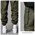 thumbnail image 2 of Men's cargo pants with many pockets, loose bags, casual men's overalls and drawstring work pants, 2 of 5