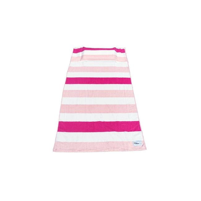 The Tillow Oversized Beach Towel with Pillow Water-resistant Pocket Pink Stripes The Tillow Oversized Beach Towel with Pillow Water-resistant Pocket Pink Stripes