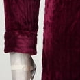 thumbnail image 7 of QHFBli Men's Fuzzy Bath Robe, Plush Long Zip Front Flannel Bathrobe Loungewear Soft Warm Cozy Spa Shower Robe for Winter, 7 of 7