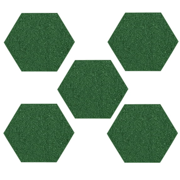 Furnish My Place Modern Plush Solid Olive Green Color Rug - Pets and Kids Friendly Rug, Indoor/Outdoor Mat, Area Rugs Great for Kids, Pets, Event, Living Room, Made in USA, 3' Hexagon - Set of 5