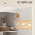 thumbnail image 5 of HOMCOM 71" Tall Kitchen Pantry Cabinet with Soft-Close Hinges, Farmhouse Freestanding Pantry Storage Cabinet with Adjustable Shelves, White, 5 of 9
