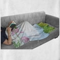 thumbnail image 6 of Cartoon Soft Flannel Fleece Blanket, Monkey Swinging with the Kid Baby Clothes Chimpanzee Jungle Joy Togetherness, Cozy Plush for Indoor and Outdoor Use, 70" x 90", Green Brown Pink, by Ambesonne, 6 of 6